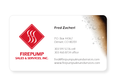 Firepump Sales & Services - Business Card Front